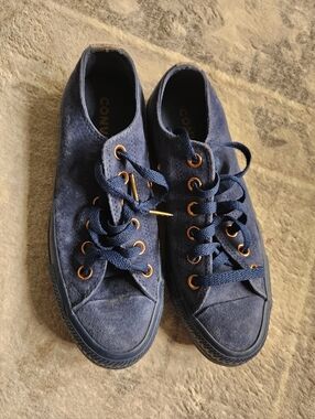 Converse Navy Blue Low-Top SUEDE Sneakers